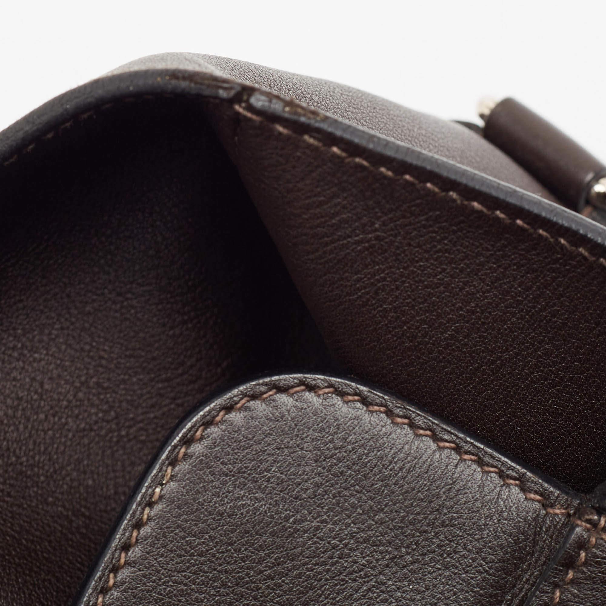 Hermes Ebene Evercolor Leather Palladium Finish Toolbox 26 Bag 2