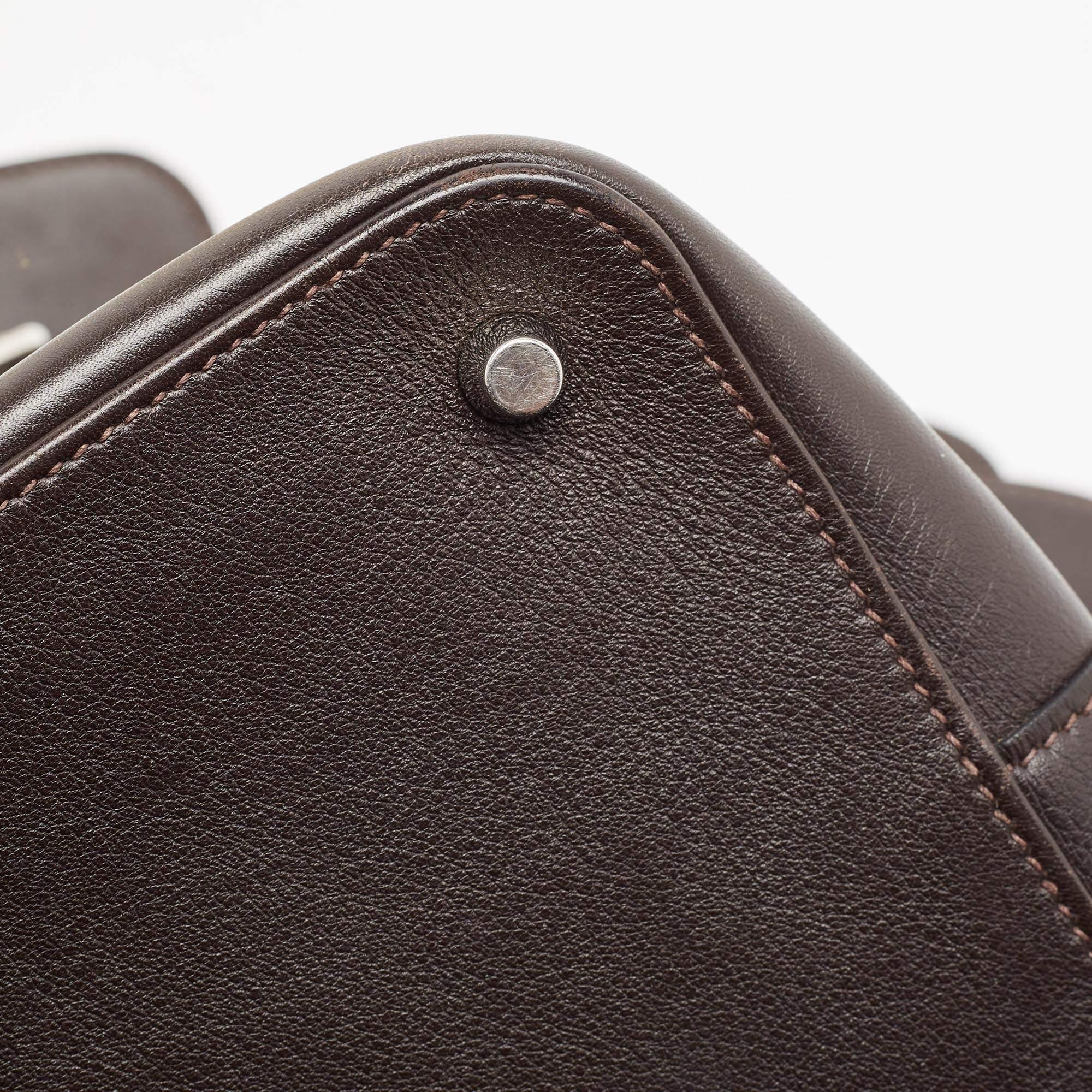 Hermes Ebene Evercolor Leather Palladium Finish Toolbox 26 Bag 3