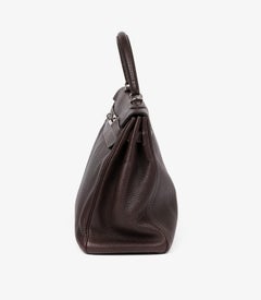 Hermès Ebene Fjord Leather Kelly 35cm Retourne