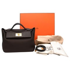 Hermes Ebene Togo & Alligator  24/24 29 Bag GHW