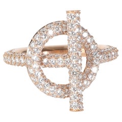 Hermès Echappee Ring in 18k Rose Gold 1.38 CTW