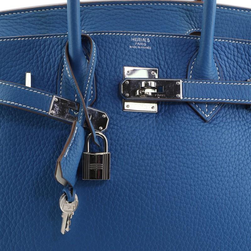 Hermes Eclat Birkin Handbag Clemence with Palladium Hardware 30 In Good Condition In NY, NY