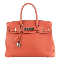 Hermes Eclat Birkin Handbag Clemence With Palladium Hardware 30
