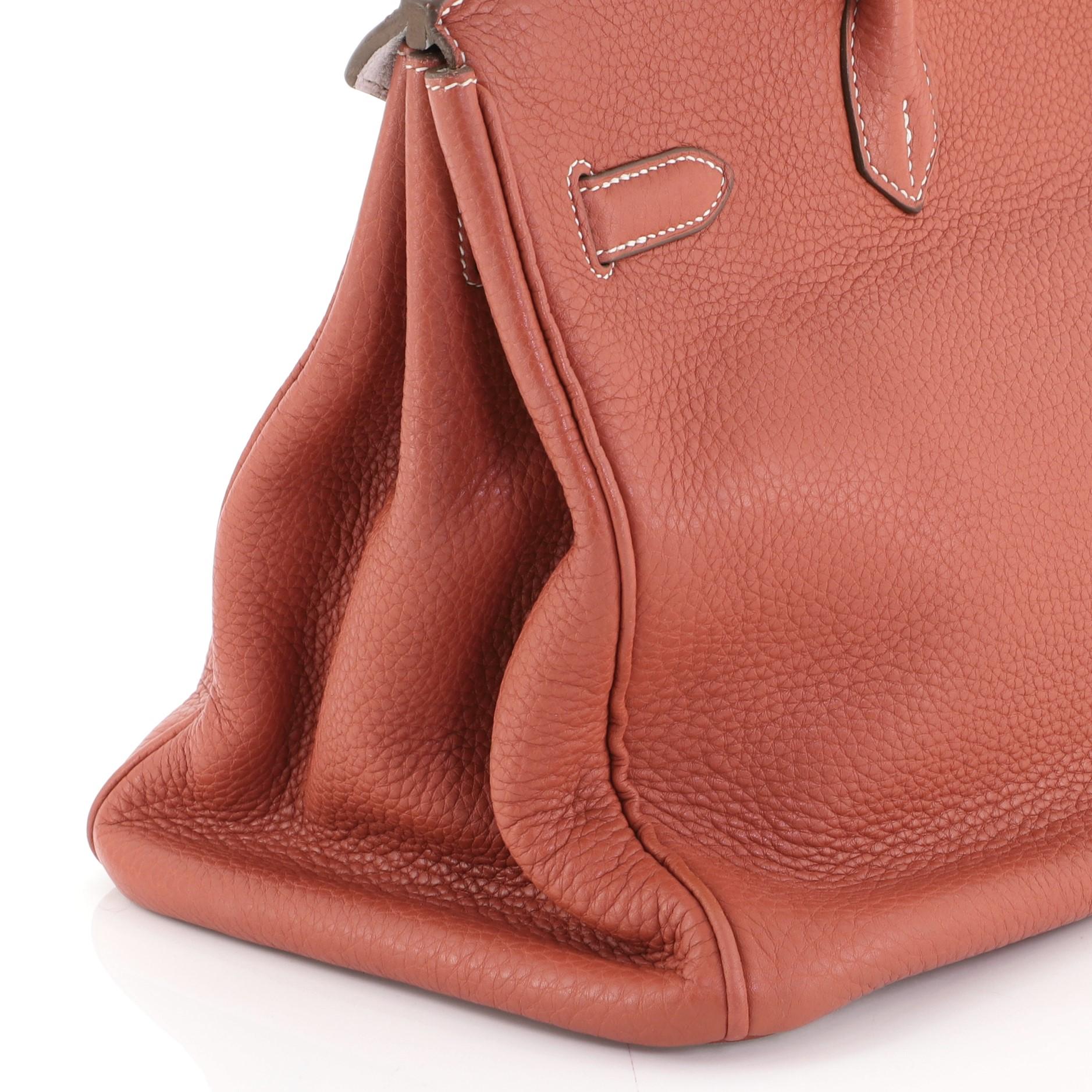Hermes Eclat Birkin Handbag Clemence with Palladium Hardware 35 1