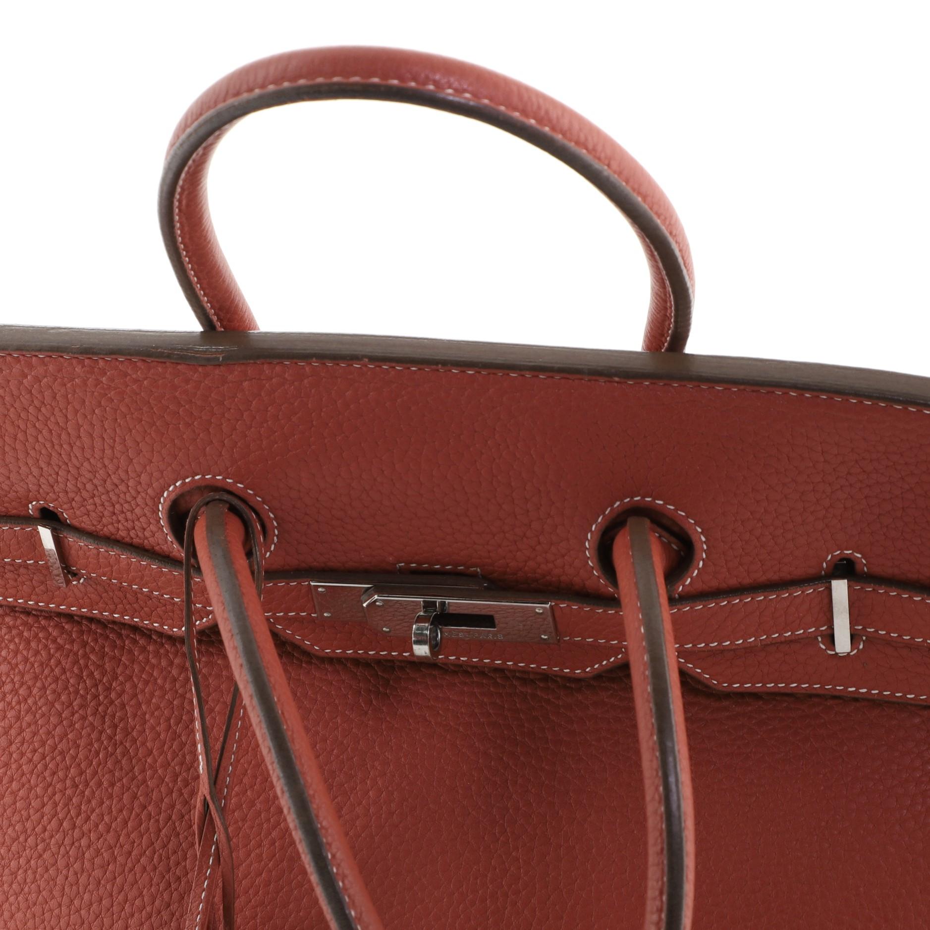 Hermes Eclat Birkin Handbag Clemence with Palladium Hardware 35 2