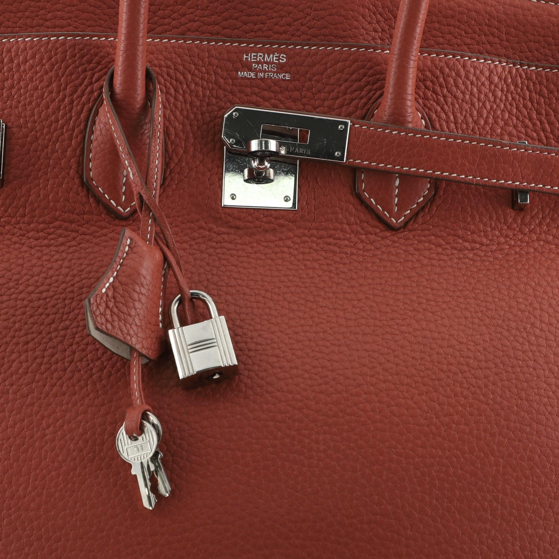 Hermes Eclat Birkin Handbag Clemence with Palladium Hardware 35 3