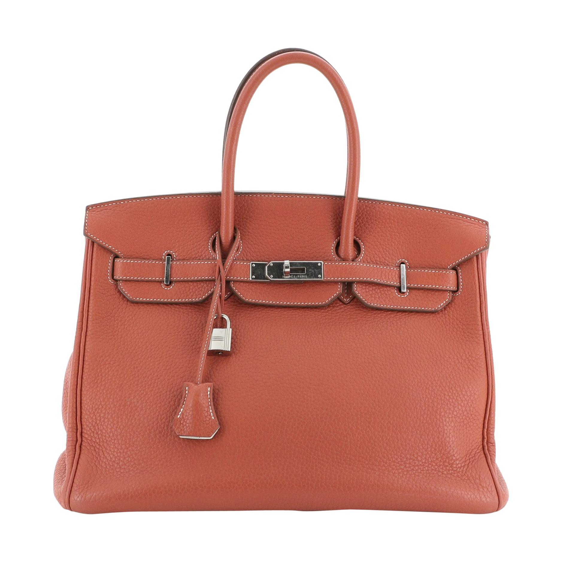 Hermes Eclat Birkin Handbag Clemence with Palladium Hardware 35