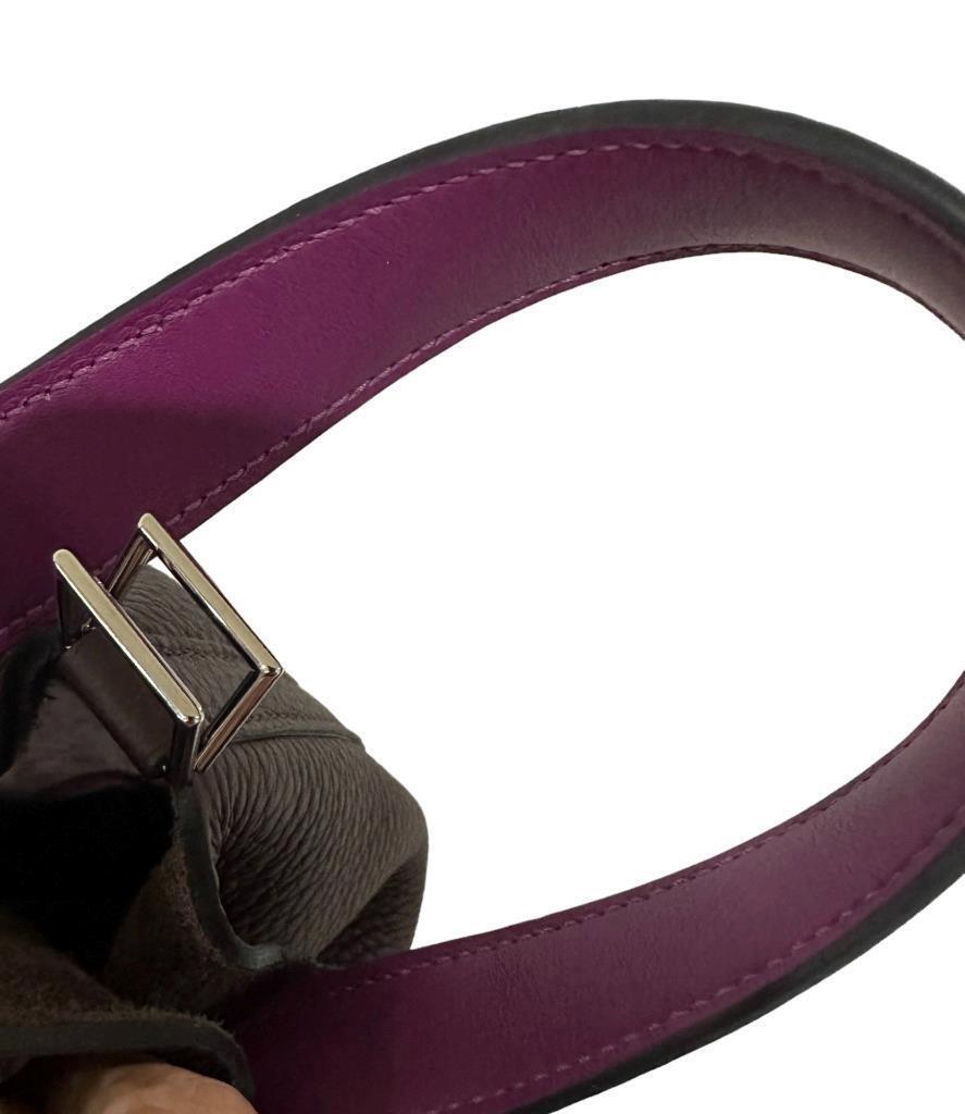 Hermès Eclat Picotin Lock 18 Rouge Sellier Anémone Clemence Palladium Hardware en vente 6