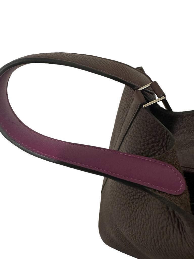 Hermès Eclat Picotin Lock 18 Rouge Sellier Anémone Clemence Palladium Hardware Unisexe en vente