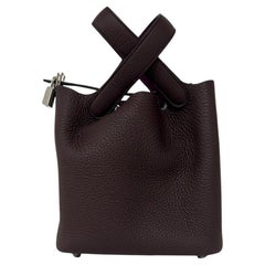 Hermès Eclat Picotin Lock 18 Rouge Sellier Anemone Clemence Palladium Hardware