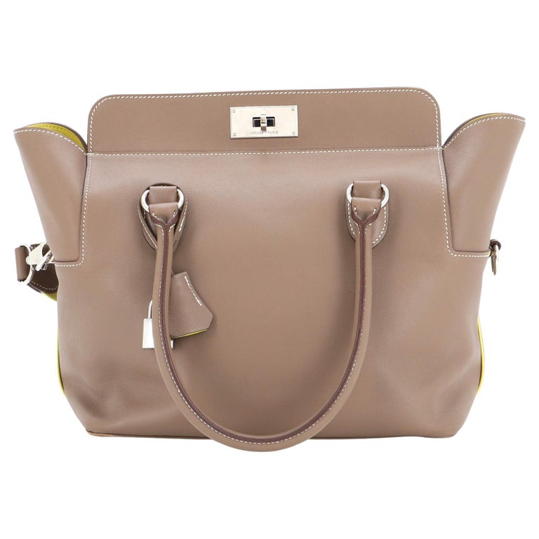 Hermes Toolbox Argile Swift Leather Bag