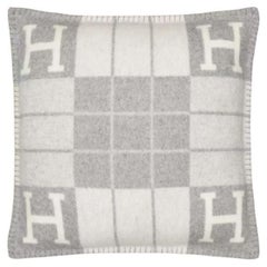 Hermes Ecru Gris Clair Avalon III pillow, small model