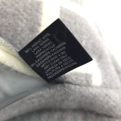 Hermès Écru & Gris Clair Avalon III Kissen aus Merinowolle und Kaschmir, kleines Modell