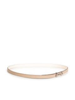 Hermès Ecru Leather Gamma Reversible Thin Belt