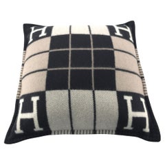 Hermès écru noir Avalon III pillow, small model