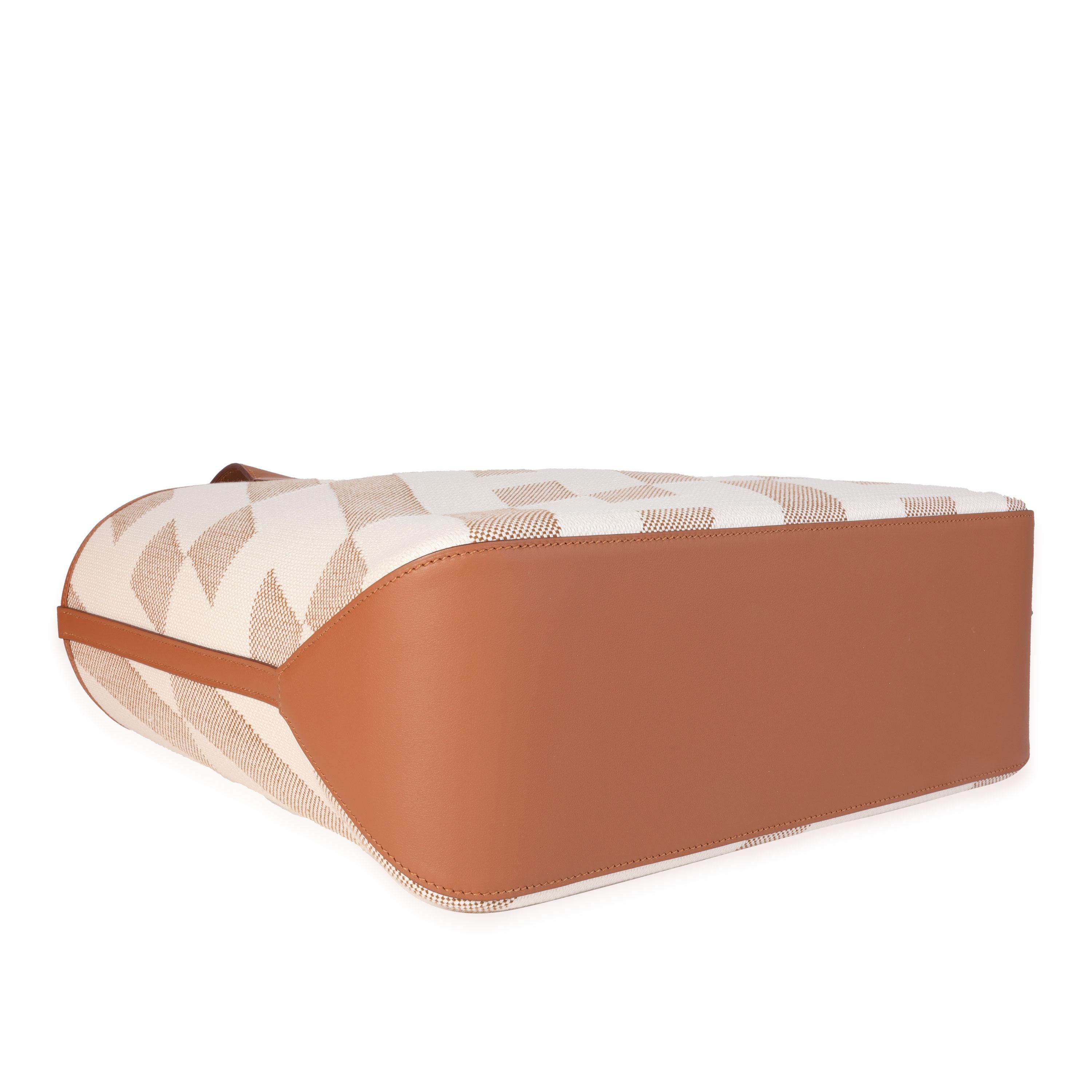 Women's or Men's Hermès Ecru Toile & Gold Swift Cabas H En Biais 40
