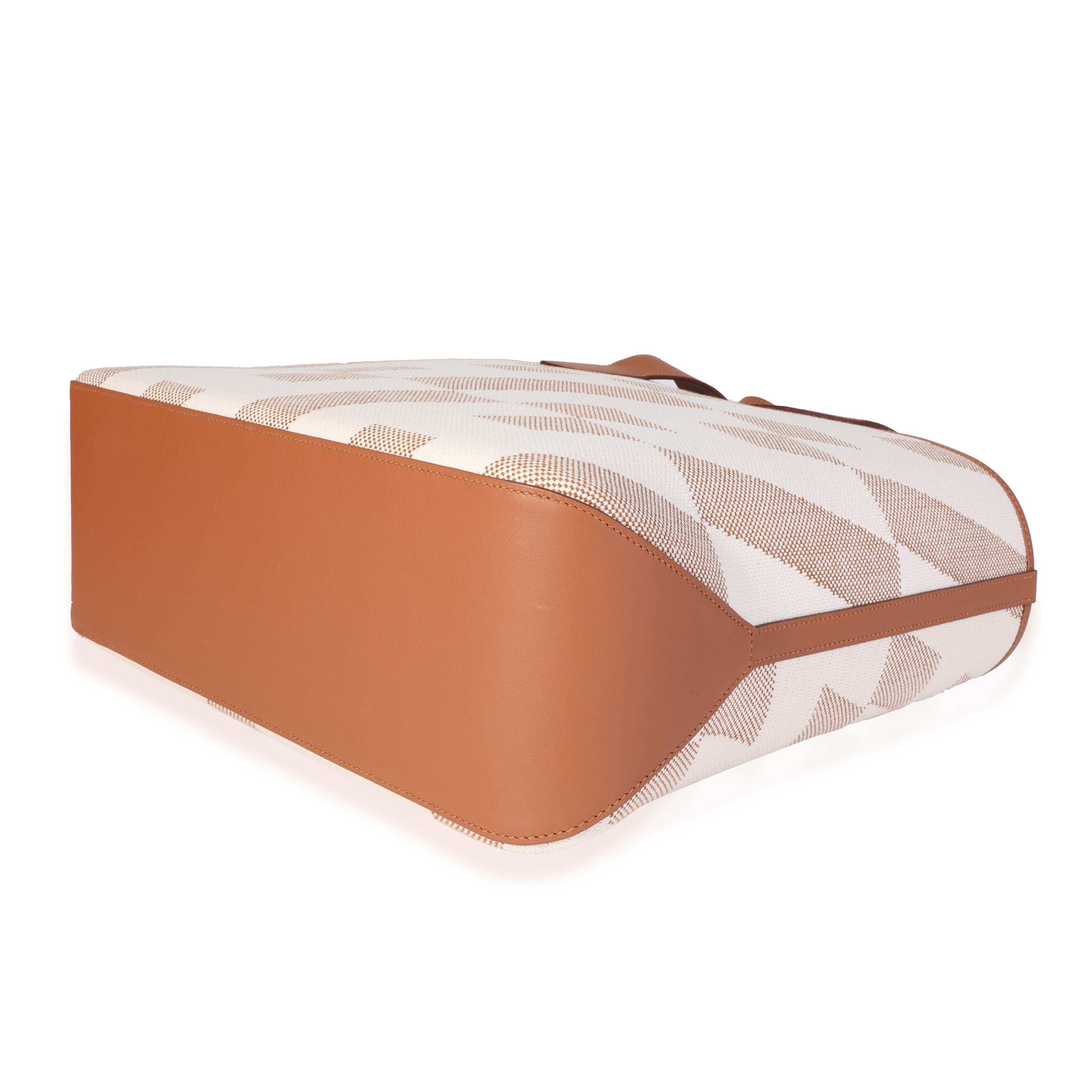 Hermès Ecru Toile & Gold Swift Cabas H En Biais 40 2