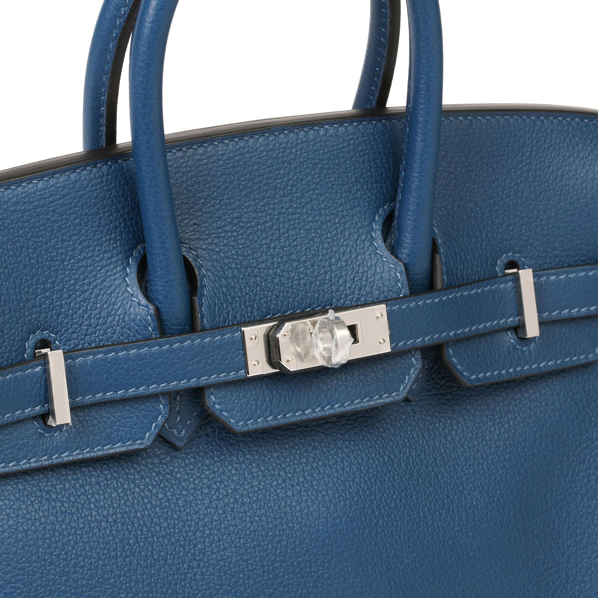 Hermès eep Blue Novillo Leather Birkin 25cm  2
