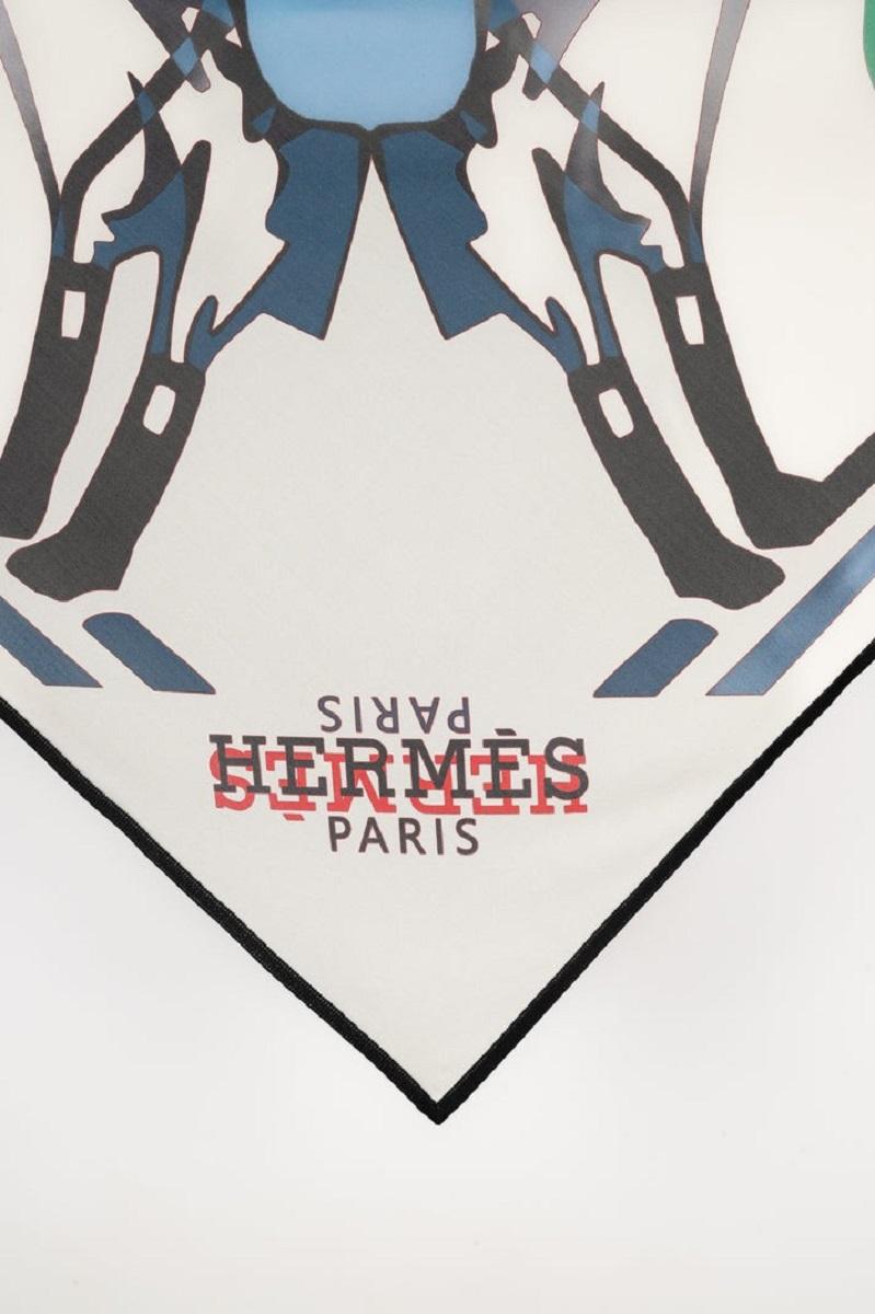 Women's Hermès Elastical-Jersey Foulard/Scarf 'Elastical Horse-Drawn Carriage', 2004 For Sale