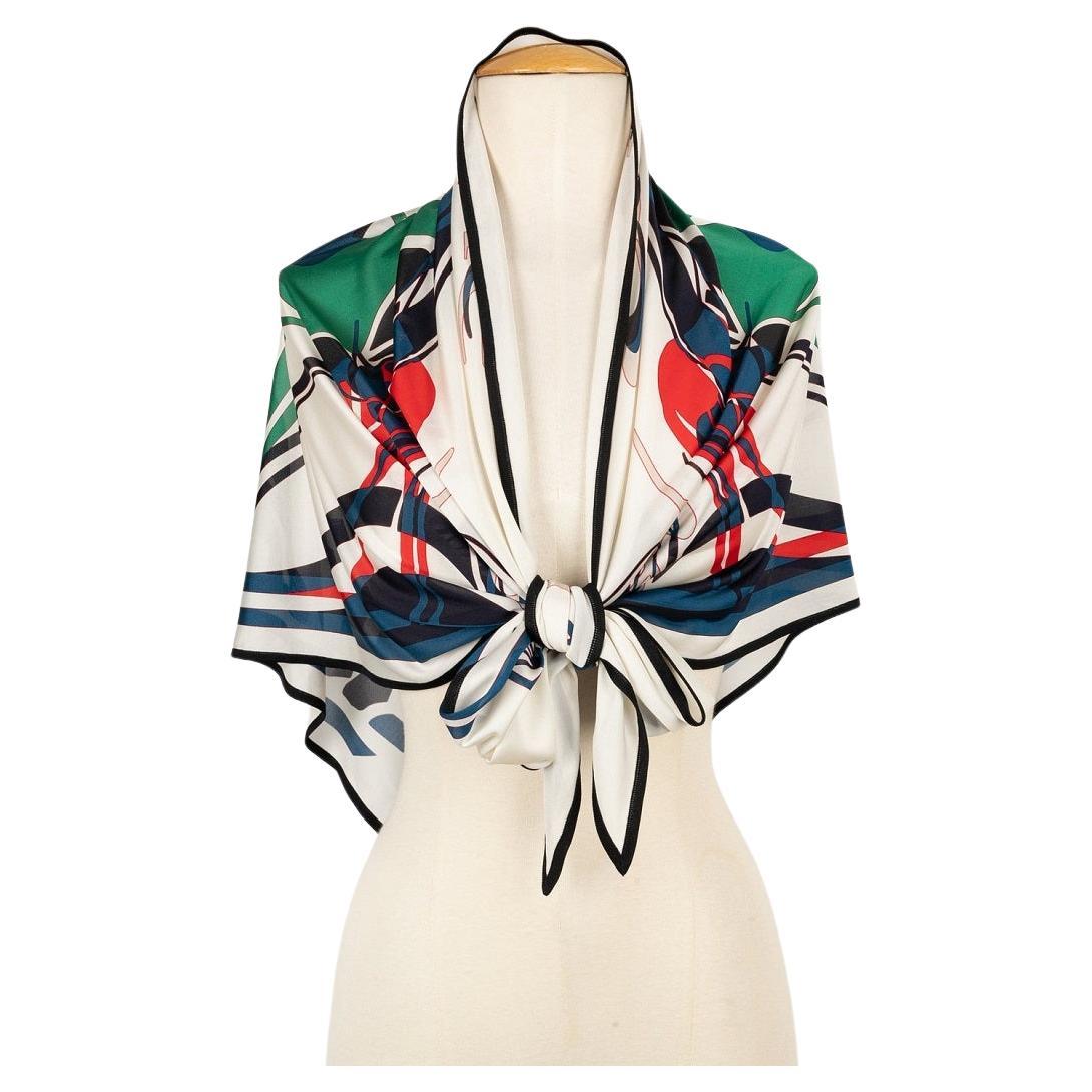 Hermès Elastical-Jersey Foulard/Scarf 'Elastical Horse-Drawn Carriage', 2004 For Sale