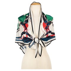 Hermès Elastik-Jersey Foulard/Schal 'Elastische Pferdekutsche', 2004