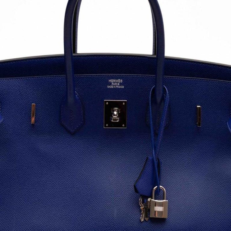 HERMES Electric Blue 35 Birkin Bag at 1stDibs