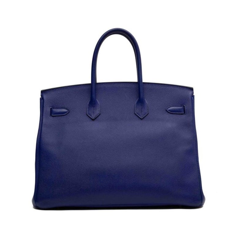 HERMES Electric Blue 35 Birkin Bag at 1stDibs