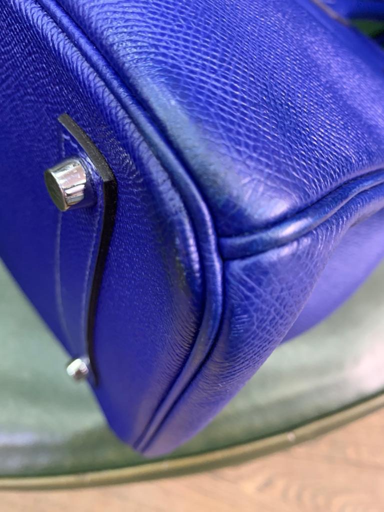 Women's HERMES Electric Blue 35 Birkin Bag