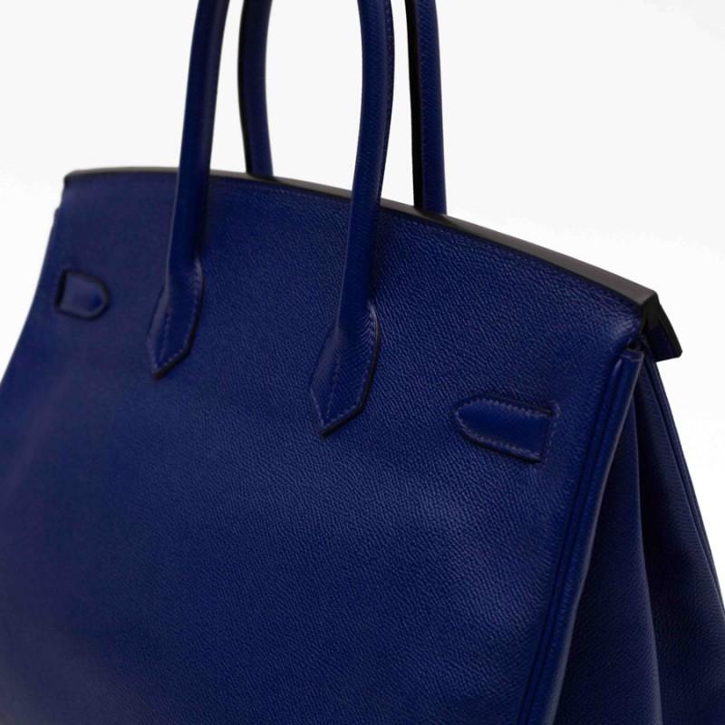 HERMES Electric Blue 35 Birkin Bag 5