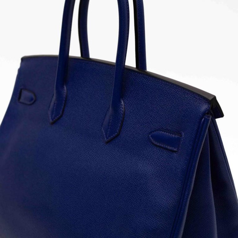 HERMES Electric Blue 35 Birkin Bag at 1stDibs