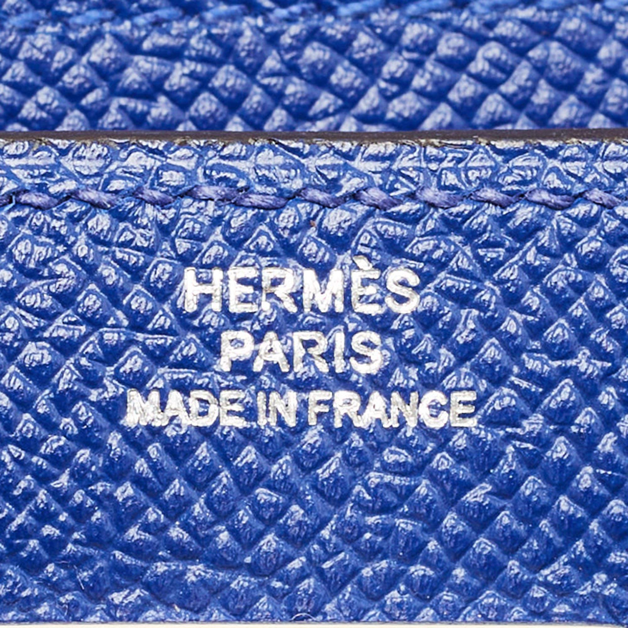 Hermès Electric Blue Epsom Leather Kelly Depliant Wallet 9