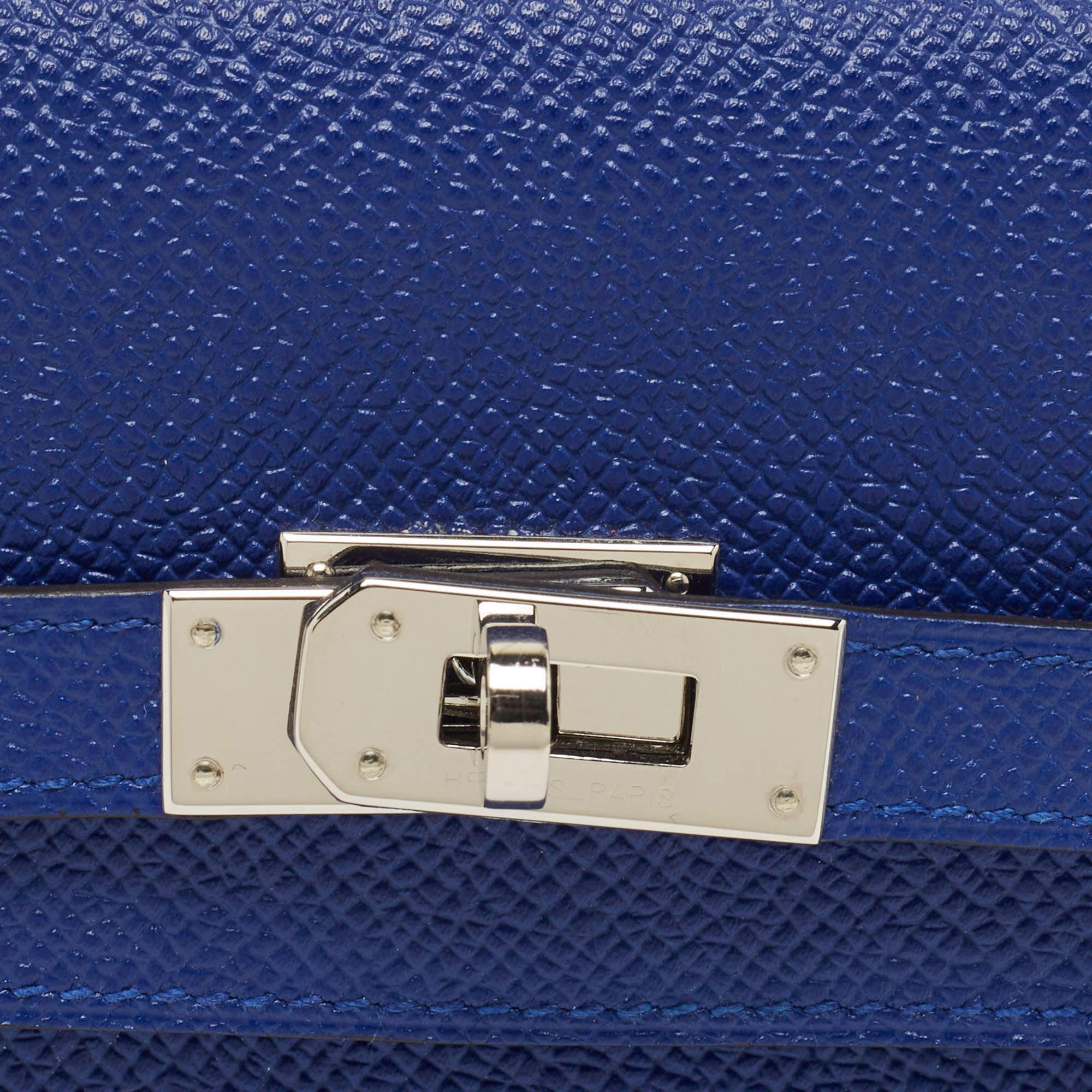 Hermès Electric Blue Epsom Leather Kelly Depliant Wallet 1