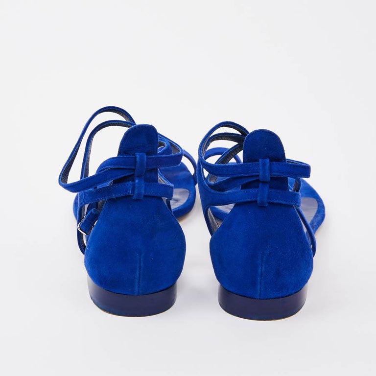 electric blue sandals
