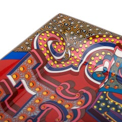 Hermes Electrique Change Tray Limoges Porcelain Platinum Edge New w/ Box