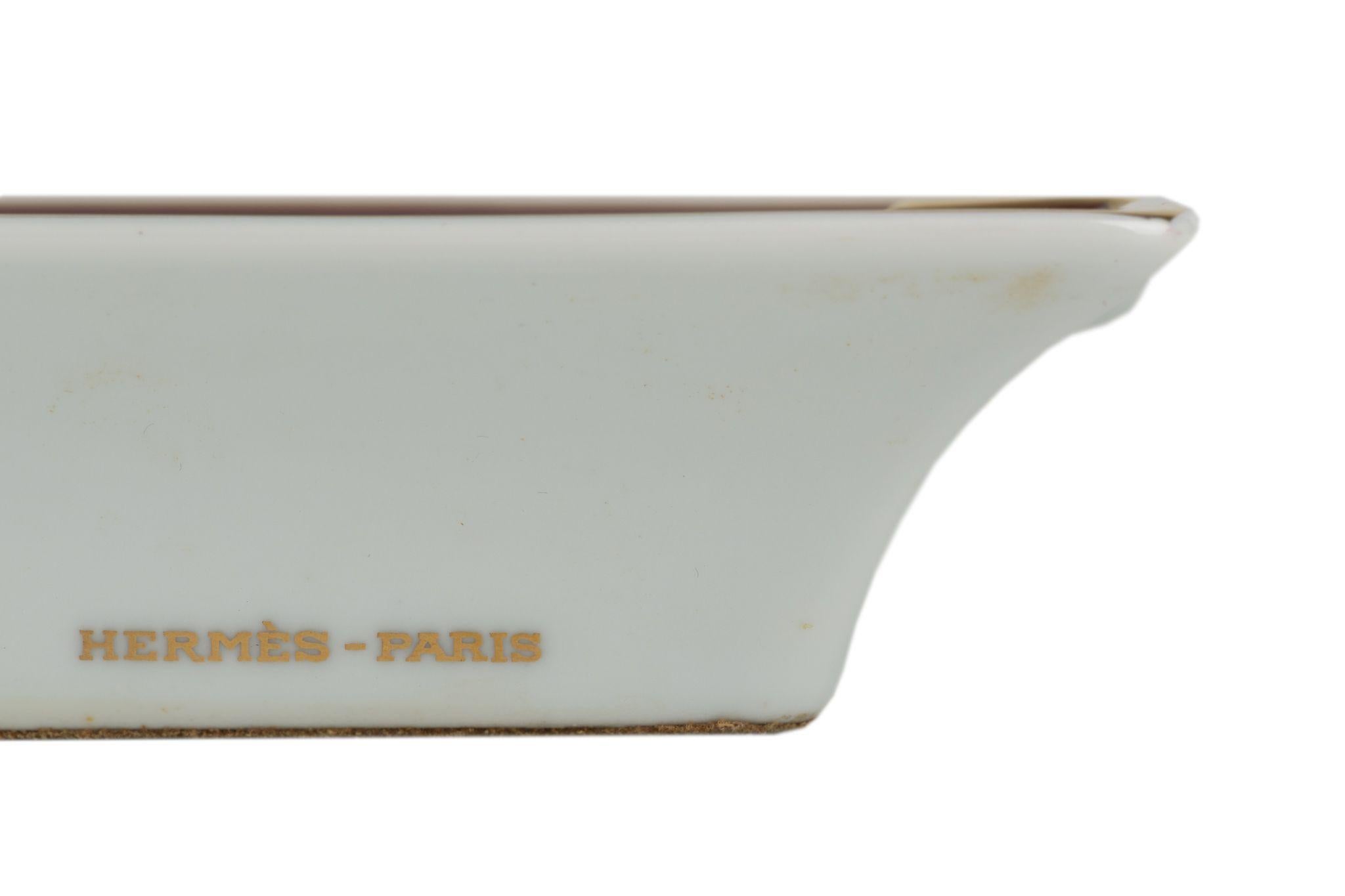 Brown Hermès Elephant Burgundy Ashtray