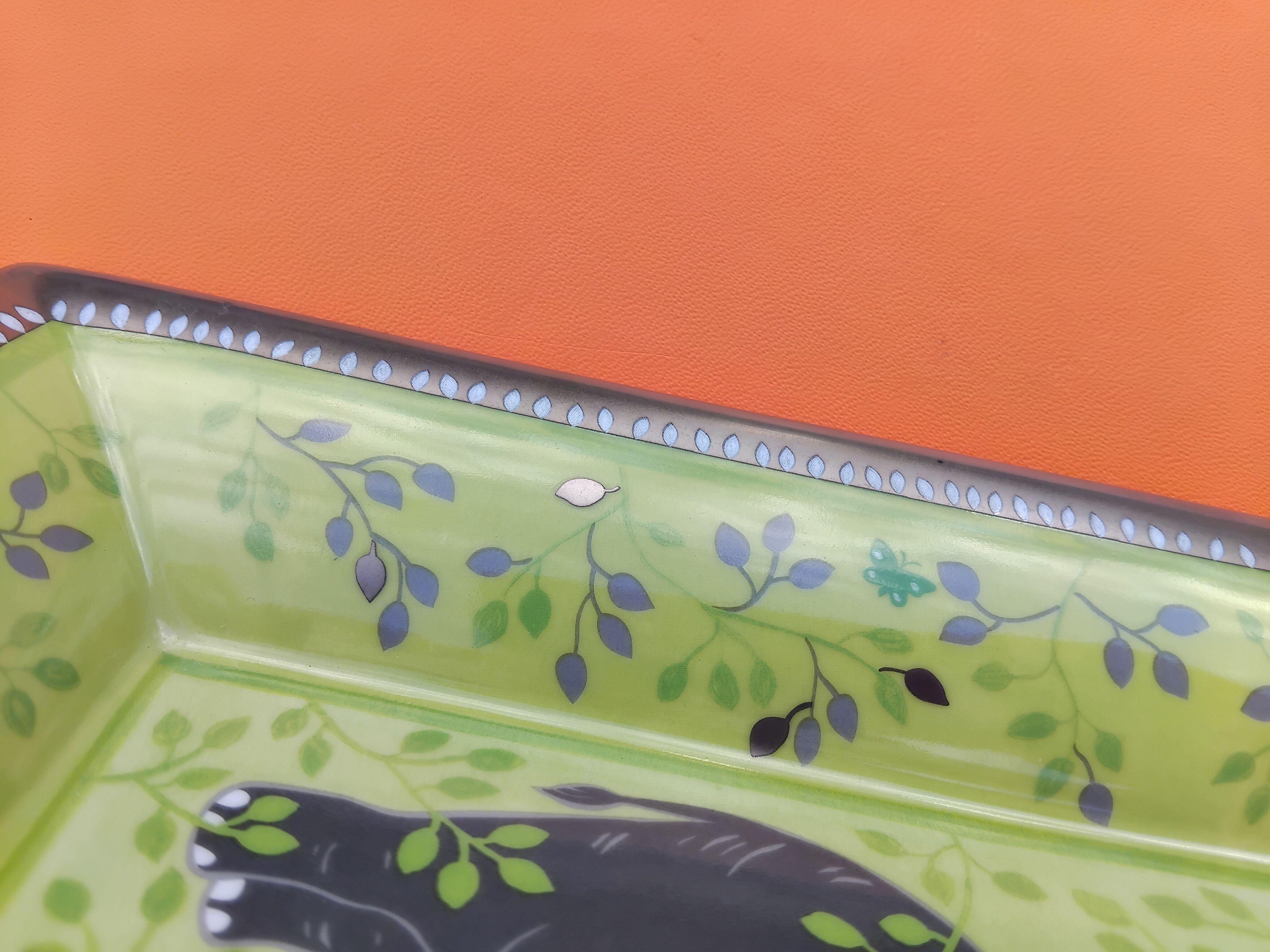 Hermès Elephant Print Cigar Ashtray Change Tray Butterflies Porcelain 1