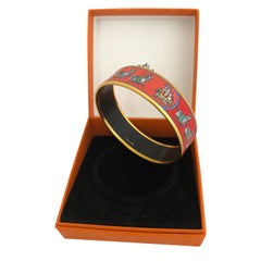 HERMES Elephants and Horses Bangle w/Box