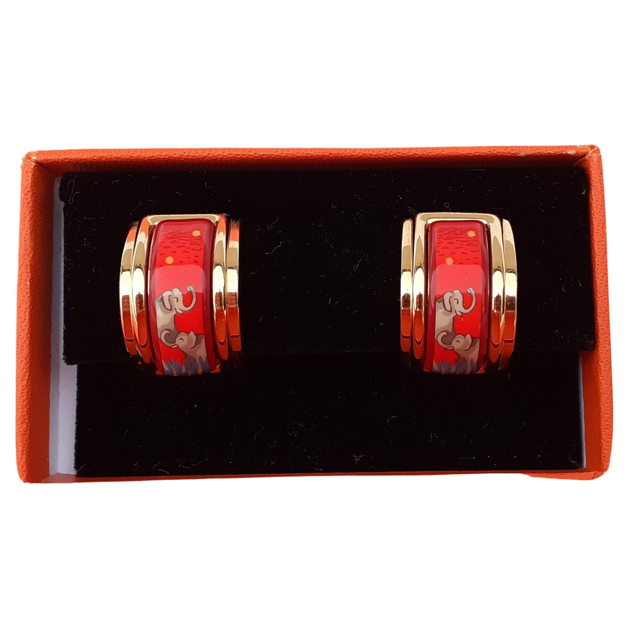 Hermès Elefantes Pastando Pulsera Pendientes Juego Combinado Oro Talla GM en venta 6