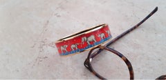 Hermès Elephants Grazing Bracelet Enamel Gold Size 65