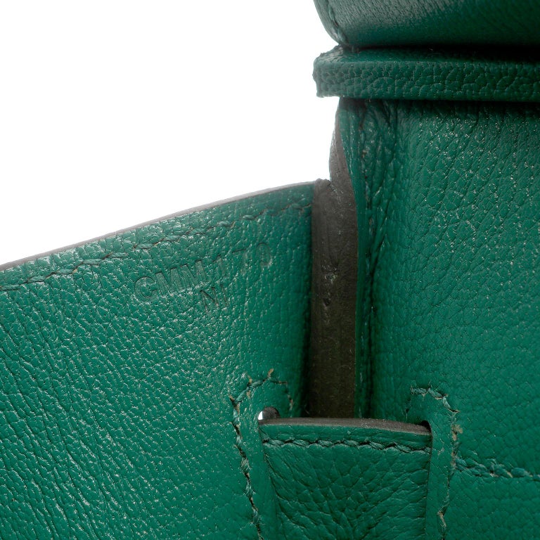 Hermès HSS Birkin 30 in Shiny Tri-colour Emerald Green Vert