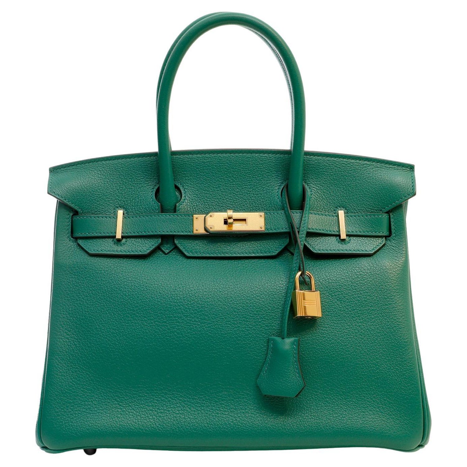 Hermes Clemence Leather Etoupe Birkin 35 PHW at 1stDibs