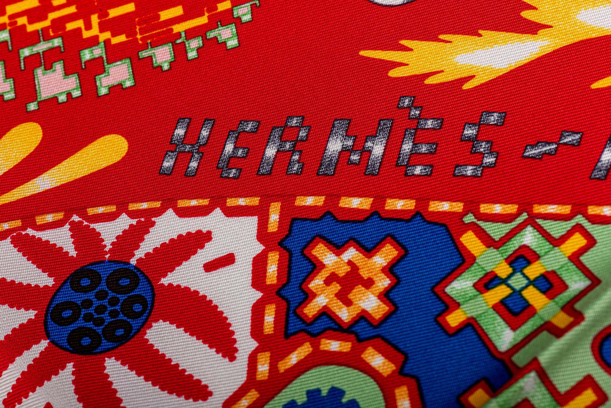 Bandana multicolore de collection Hermès 