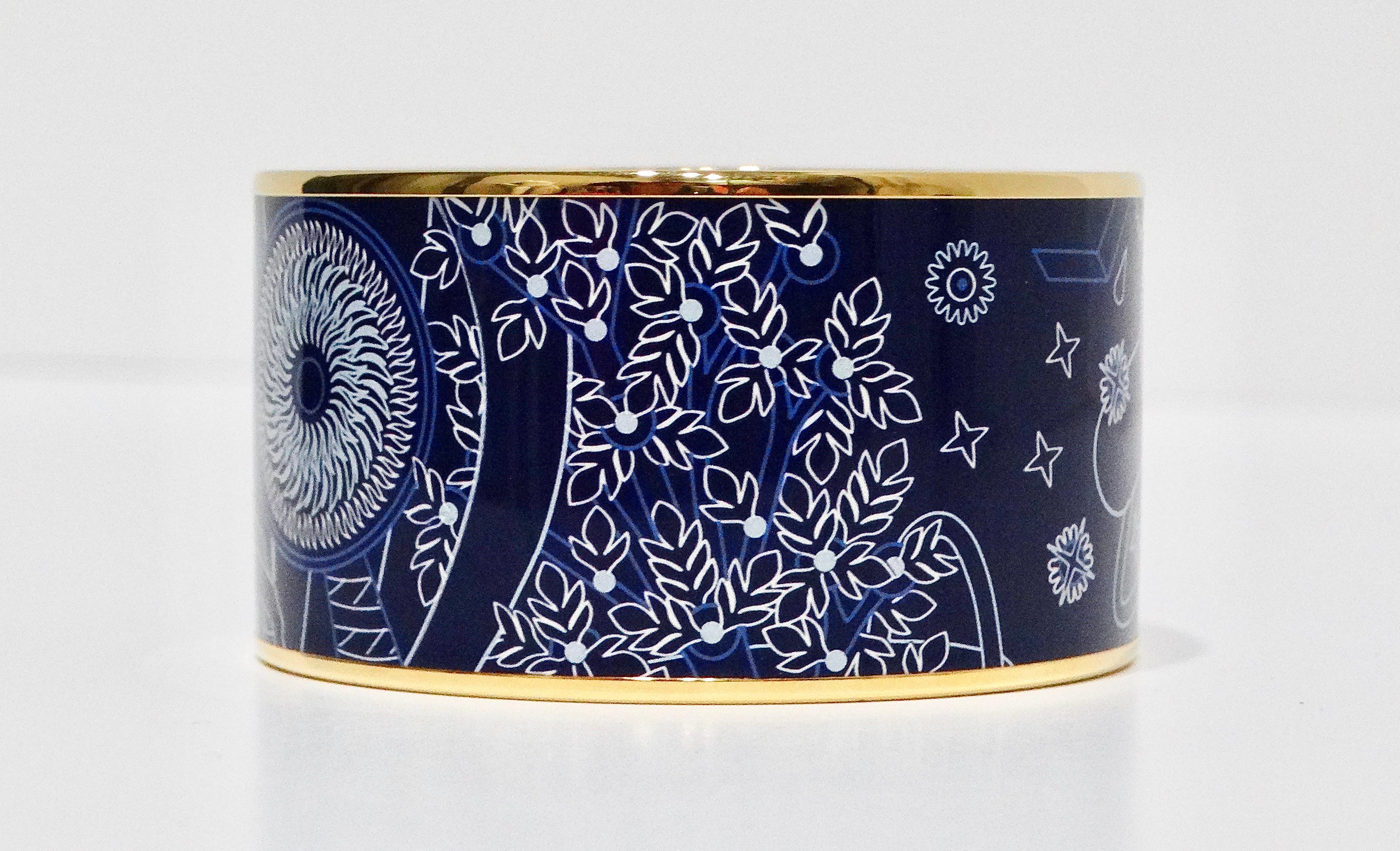 Hermes Enamel 18k Gold Plated 