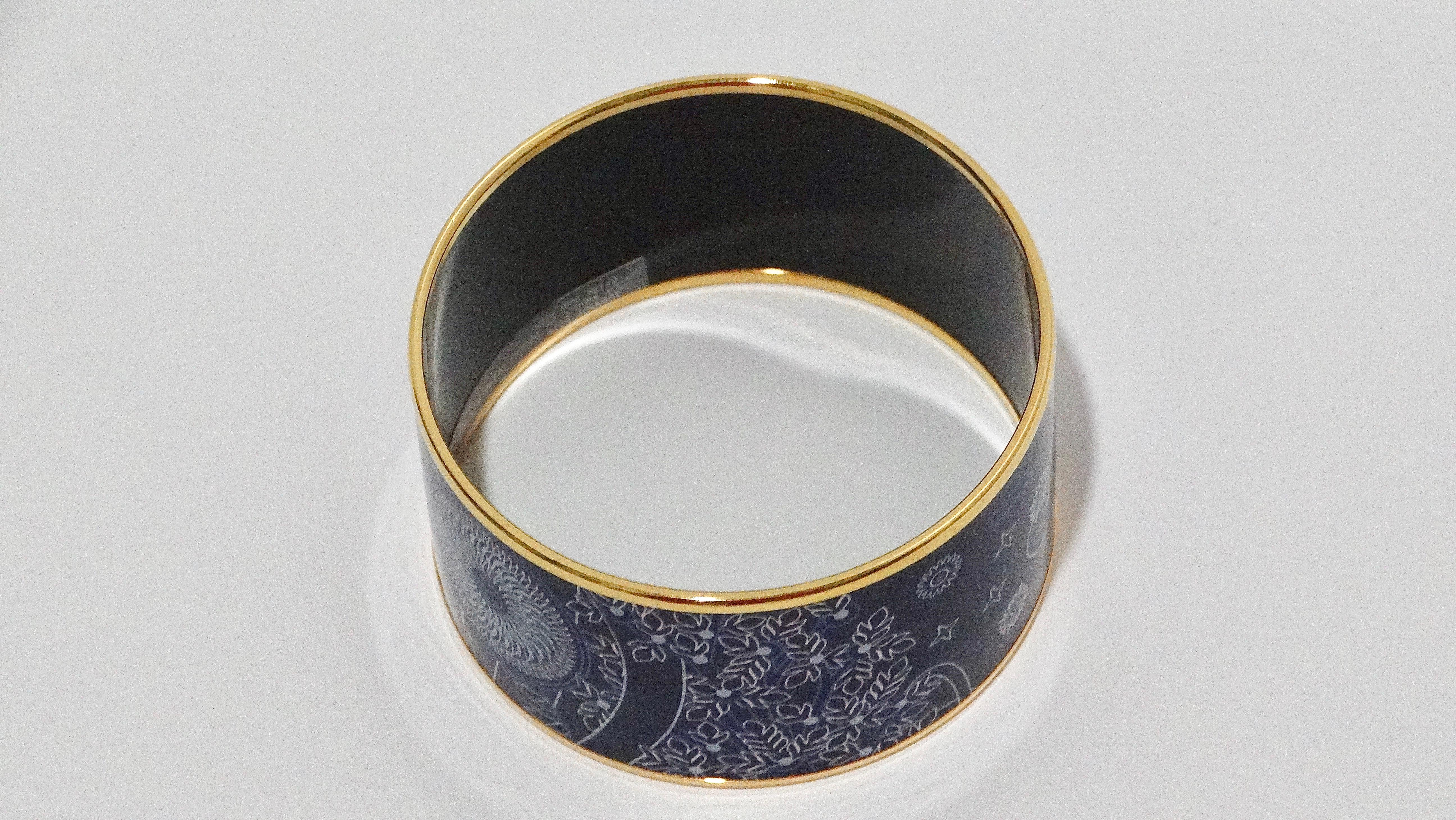 Hermes Enamel 18k Gold Plated 