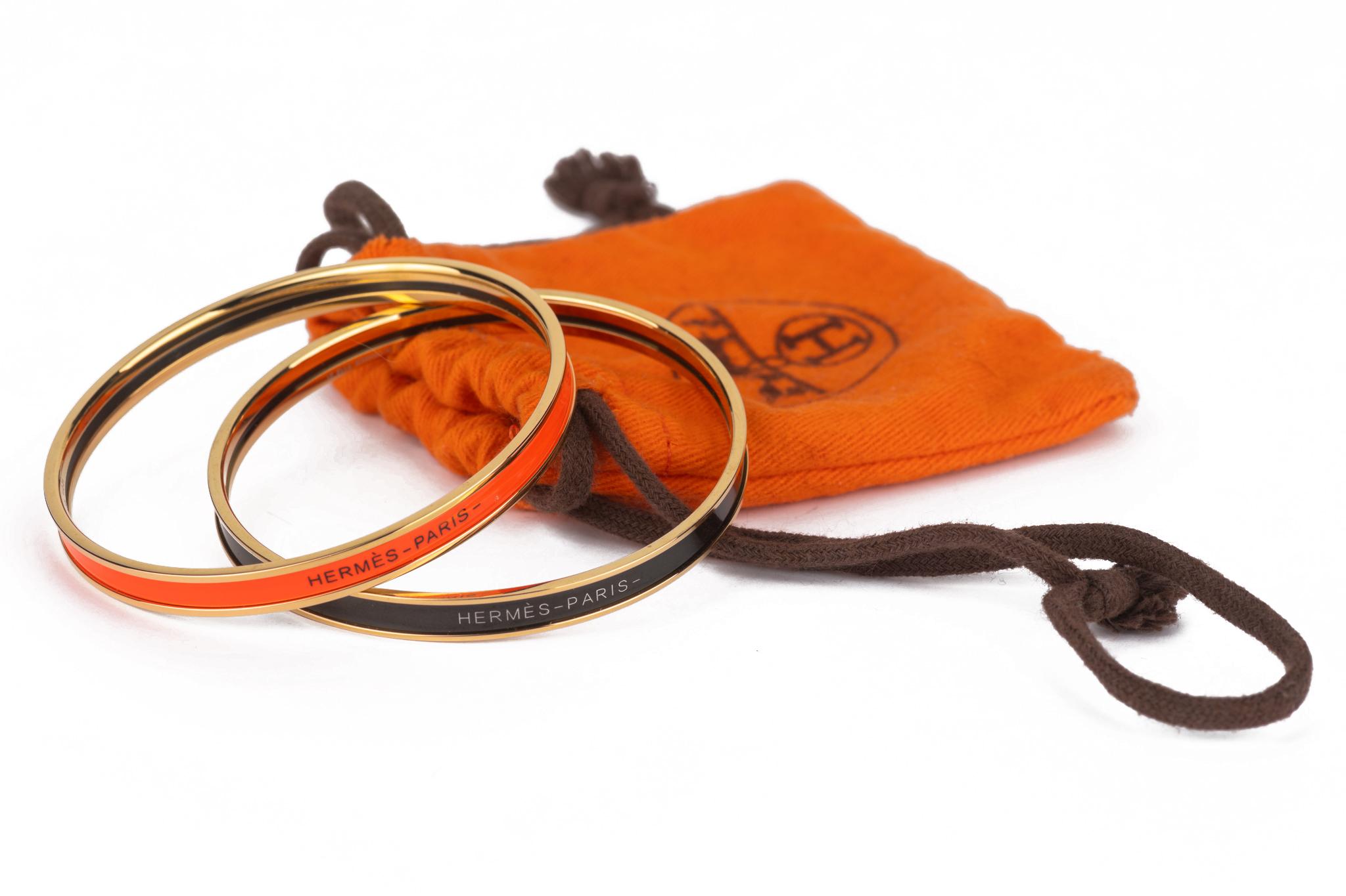 Hermès Enamel Bangle Bracelets Set 2
