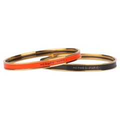 Hermès Enamel Bangle Bracelets Set