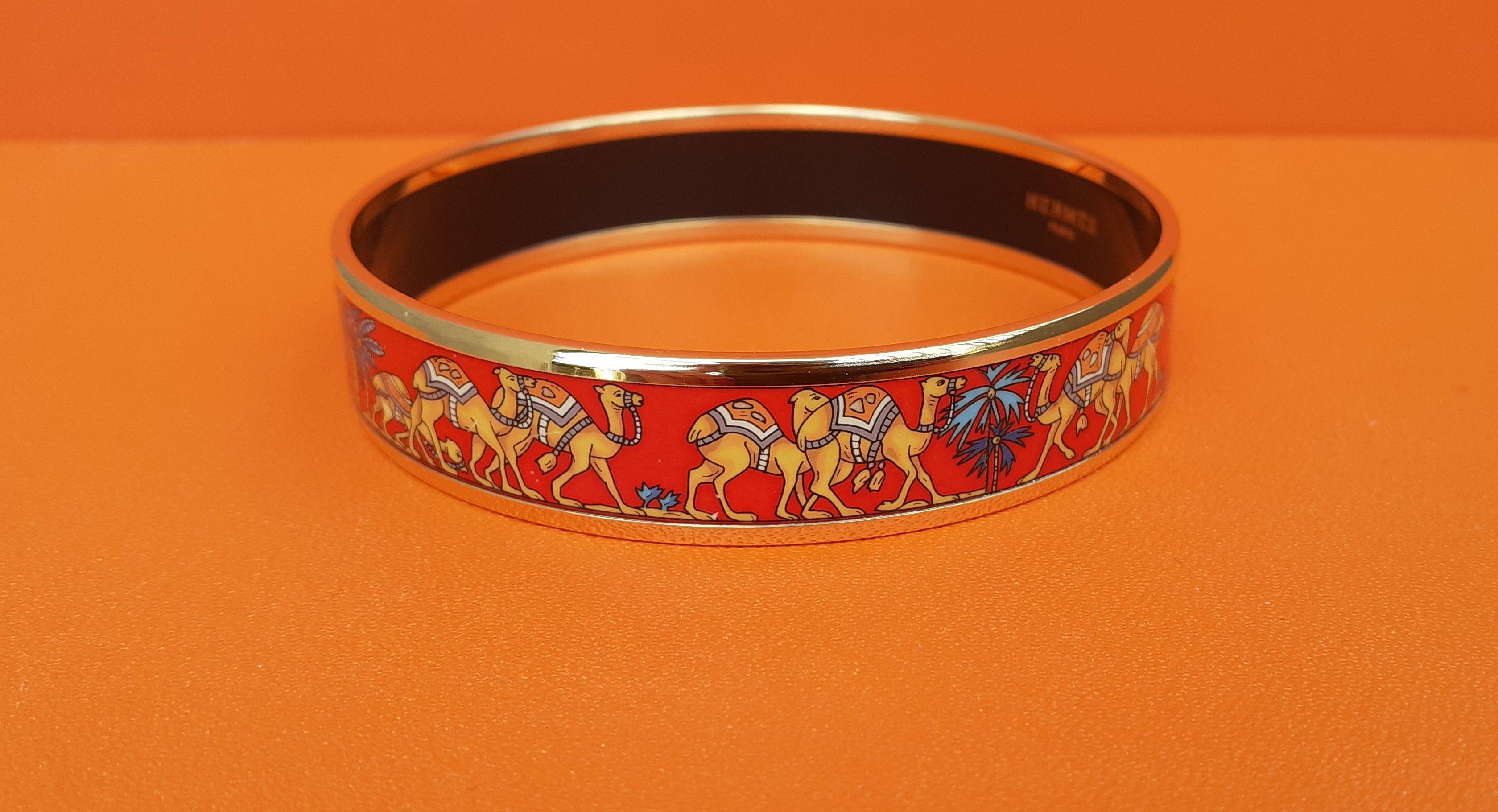 hermes red enamel bracelet