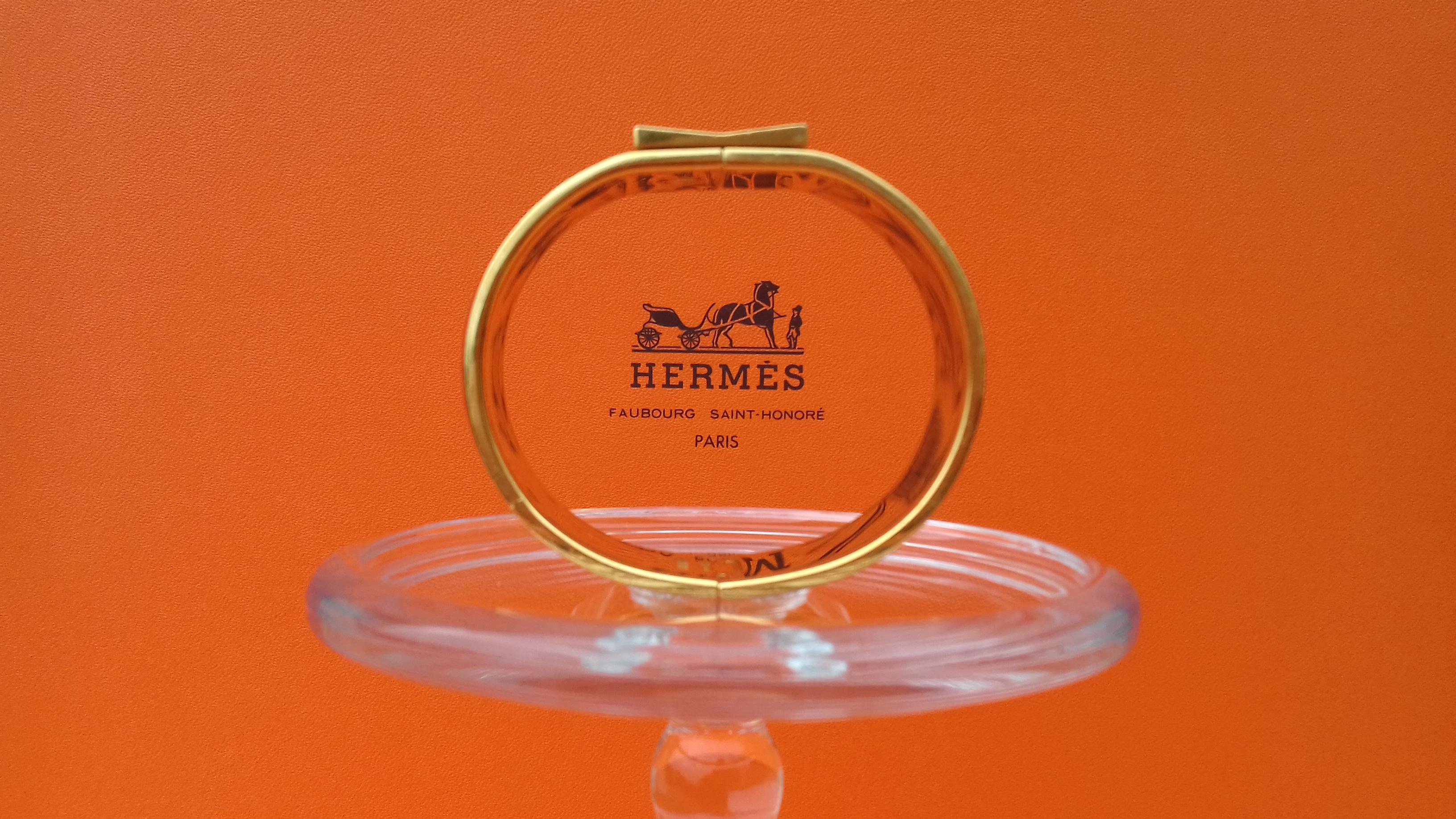 Hermès Enamel Bracelet Clic Clac Version Camels and Palm Trees Ghw PM 1