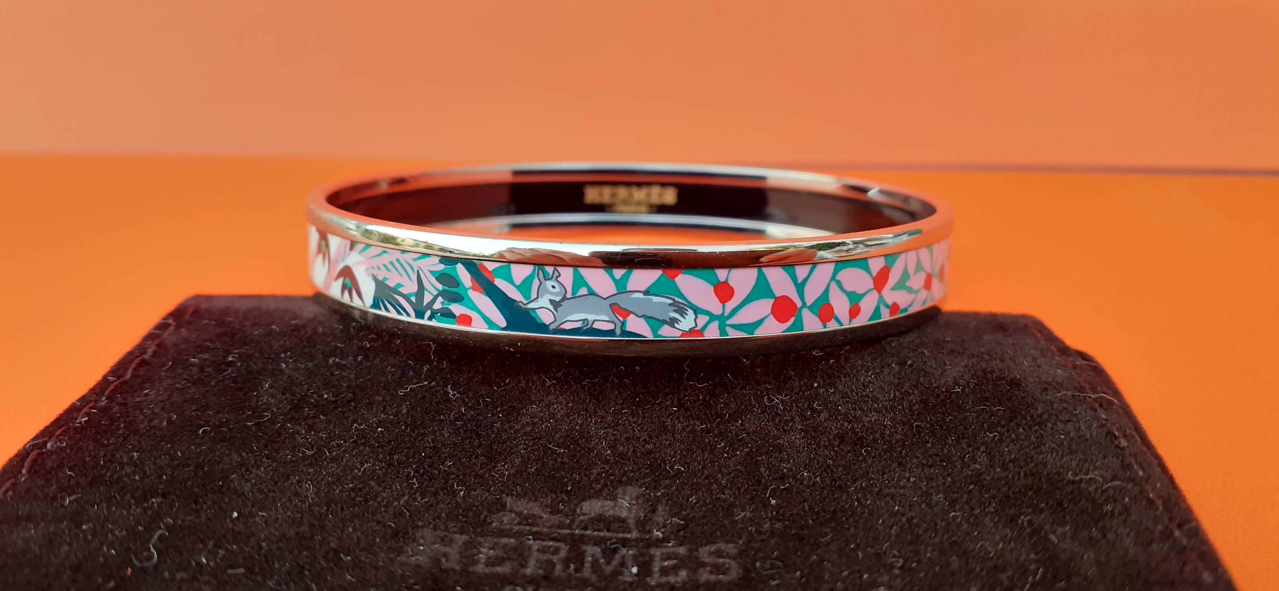 Hermès Enamel Bracelet Dans Un Jardin Anglais Shirley Phw Size 65 GRAIL 5