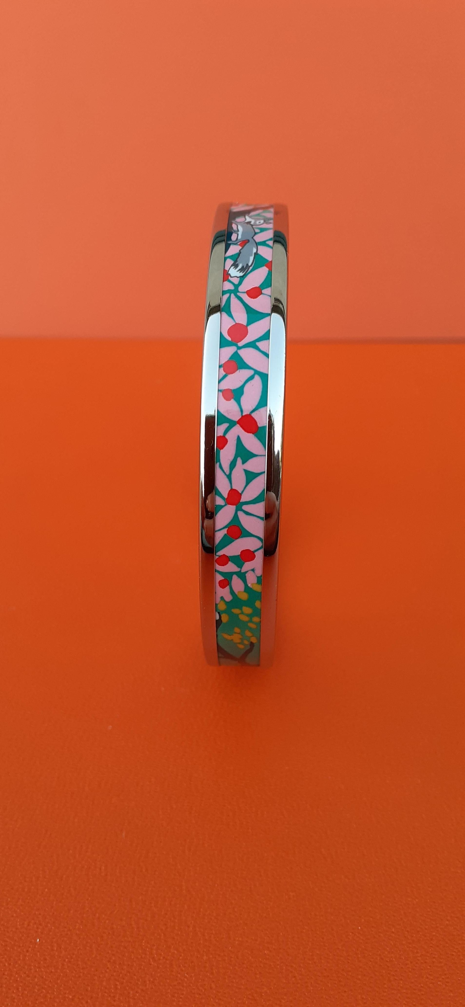 Hermès Enamel Bracelet Dans Un Jardin Anglais Shirley Phw Size 65 GRAIL 3